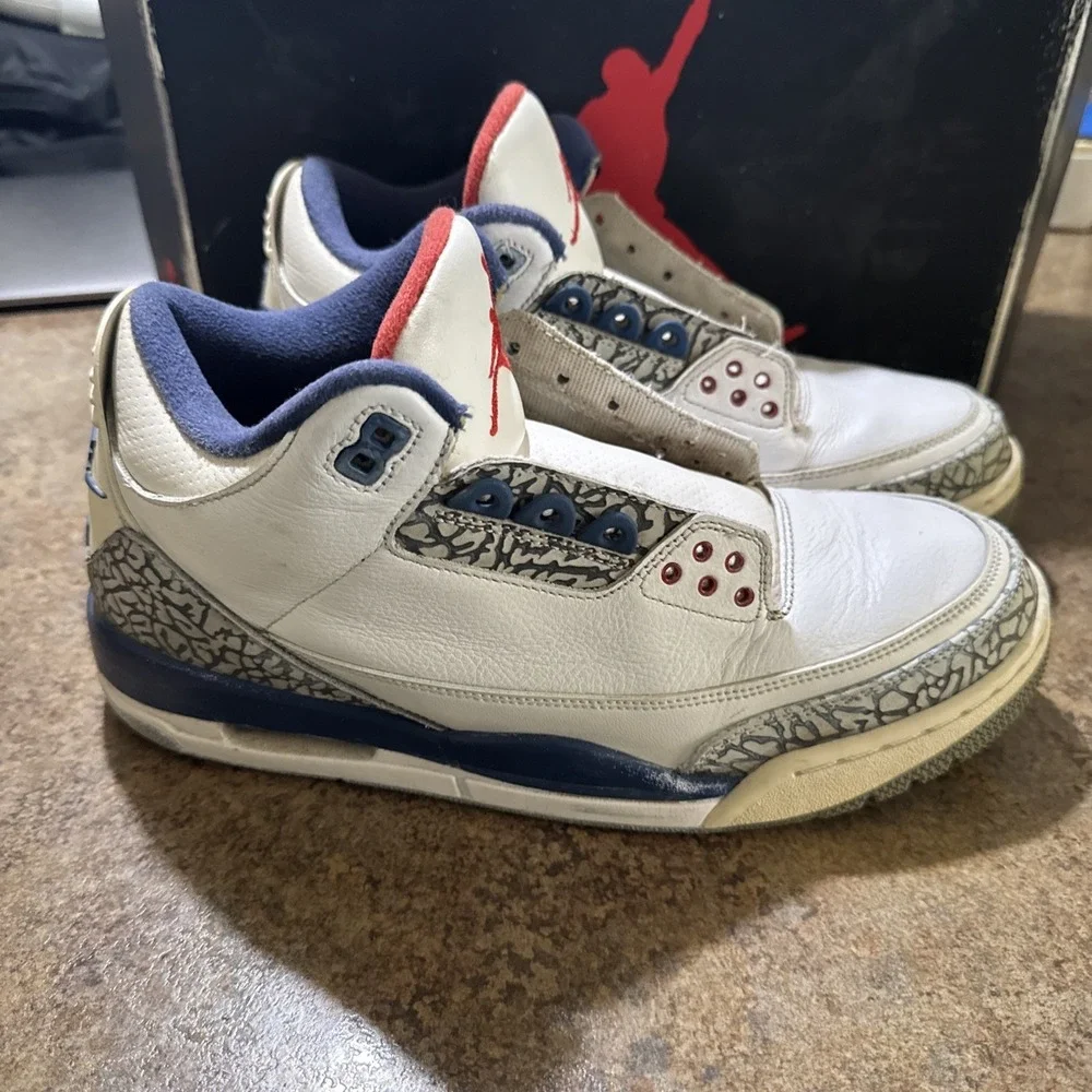 Air Jordan True Blue 3s Size 10 Men No Laces No Box